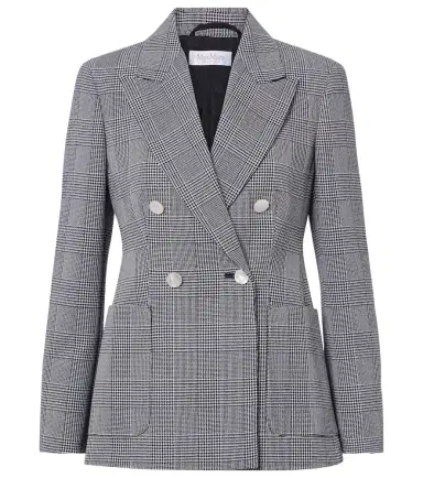 Max Mara Prince of Wales check virgin wool blazer | Thumbnail 1