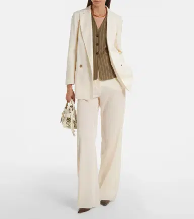 Max Mara Belted virgin wool wide-leg pants | Thumbnail 3 Max Mara Belted virgin wool wide-leg pants | Thumbnail 3