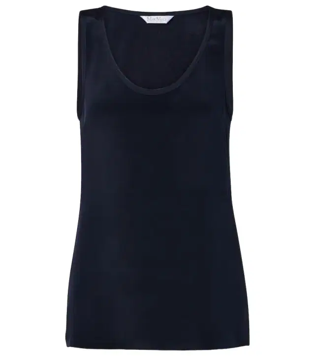 Silk crêpe de chine tank top