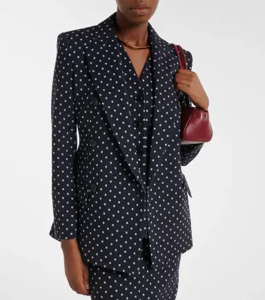 Max Mara Polka-dot double-breasted jersey blazer | Thumbnail 3