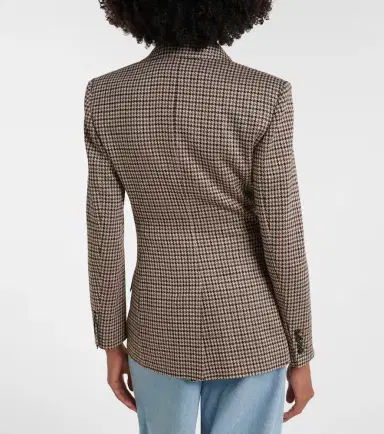 Max Mara Houndstooth double-breasted blazer | Thumbnail 2 Max Mara Houndstooth double-breasted blazer | Thumbnail 2