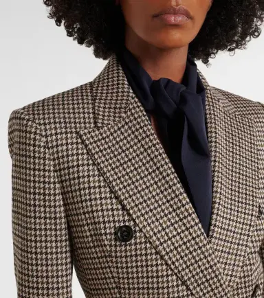 Max Mara Houndstooth double-breasted blazer | Thumbnail 4 Max Mara Houndstooth double-breasted blazer | Thumbnail 4