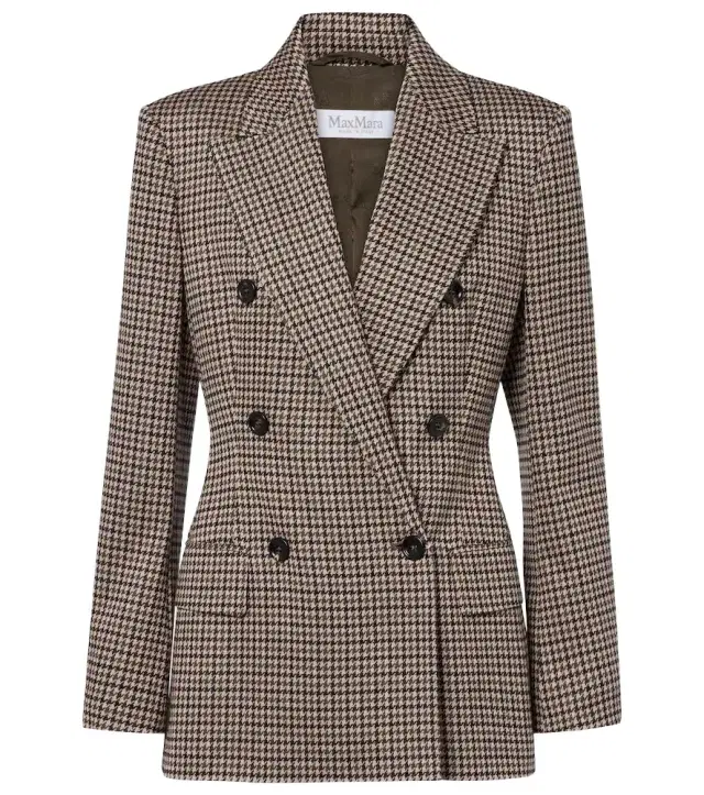 Max Mara Houndstooth double-breasted blazer