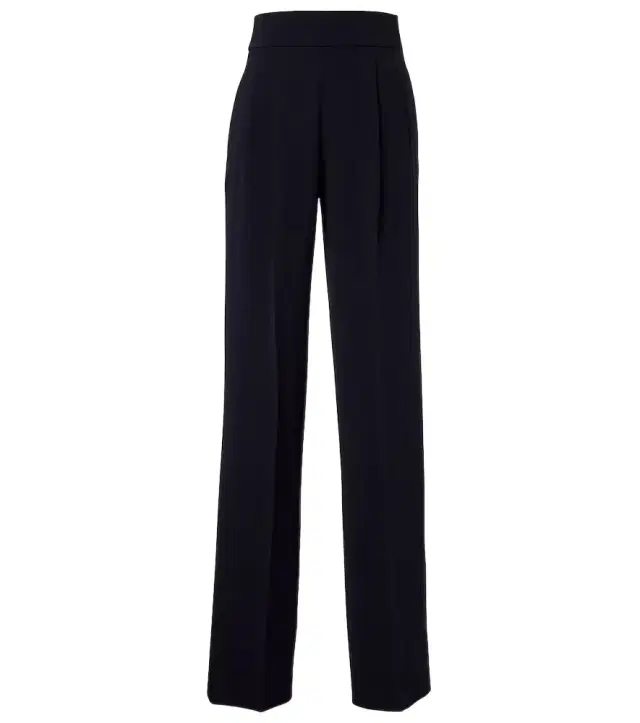 Pleated cady straight pants