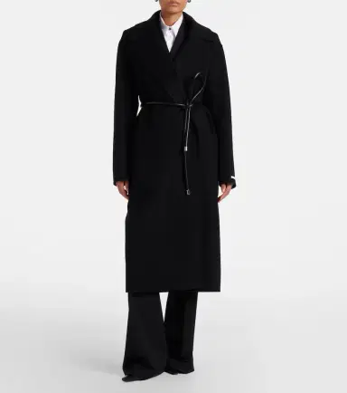 Sportmax Belted oversized virgin wool wrap coat | Thumbnail 4 Sportmax Belted oversized virgin wool wrap coat | Thumbnail 4