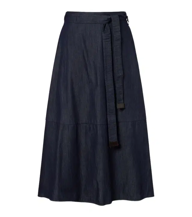 'S Max Mara Belted denim midi skirt