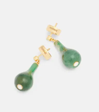 TOTEME Embellished gold-plated drop earrings | Thumbnail 3 TOTEME Embellished gold-plated drop earrings | Thumbnail 3