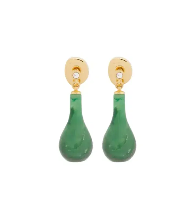 Toteme Embellished gold-plated drop earrings