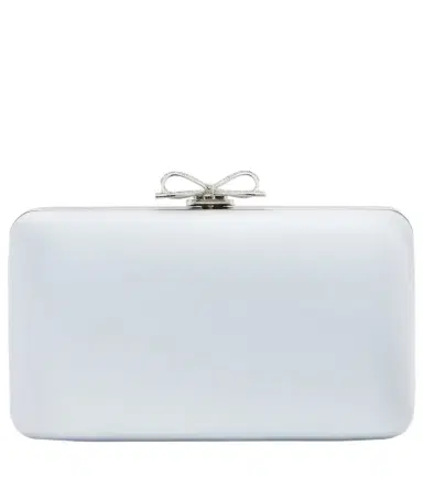 Self-Portrait Bow embellished satin clutch | Thumbnail 1 Self-Portrait Bow embellished satin clutch | Thumbnail 1