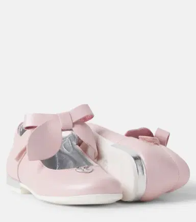 MONNALISA Baby bow-detail leather ballet flats | Thumbnail 5 MONNALISA Baby bow-detail leather ballet flats | Thumbnail 5