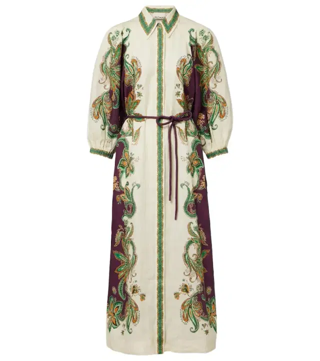 Alémais Ruthie printed linen shirt dress