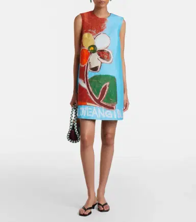 ALÉMAIS Alémais x MLAK Lenny printed linen-blend minidress | Thumbnail 5