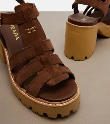 Prada Suede platform sandals | Thumbnail 2