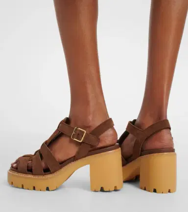 Prada Suede platform sandals | Thumbnail 6