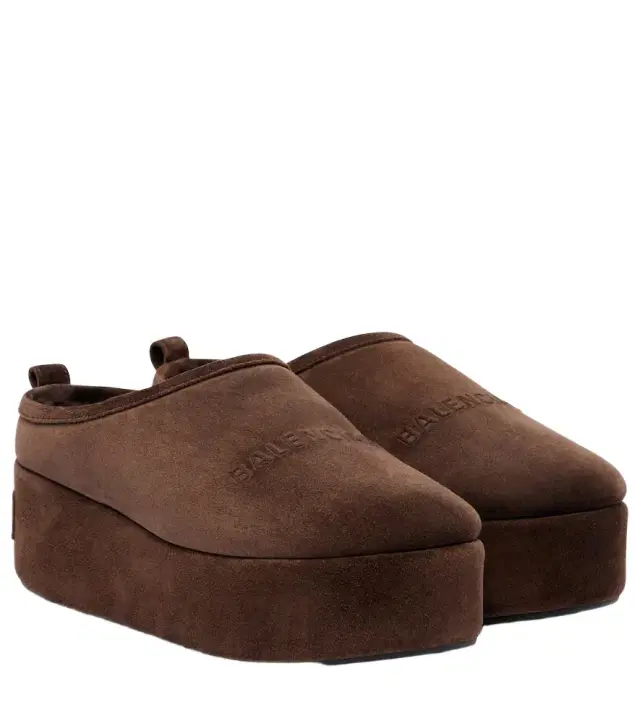 Alaska suede platform mules