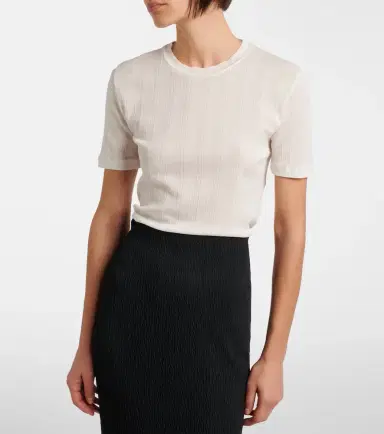 The Row Etina ribbed-knit cotton T-shirt | Thumbnail 2