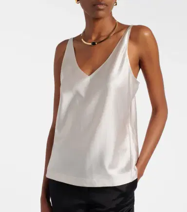 Dorothee Schumacher Sense Of Shine silk-blend satin top | Thumbnail 3