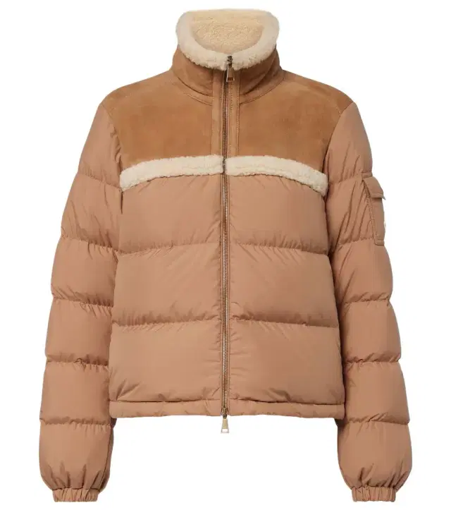 Moncler Aurore shearling-trimmed down jacket