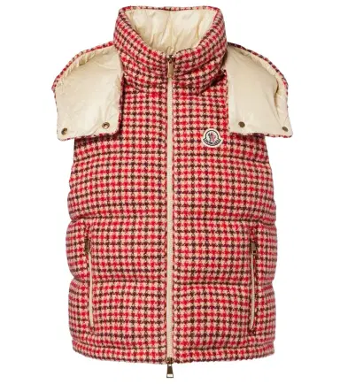 Moncler Niverolle checked wool-blend down vest | Thumbnail 1