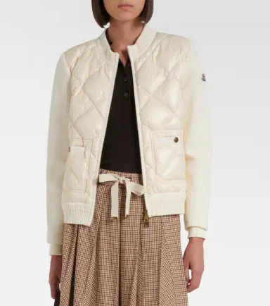 Moncler Down-paneled cotton cardigan | Thumbnail 3 Moncler Down-paneled cotton cardigan | Thumbnail 3