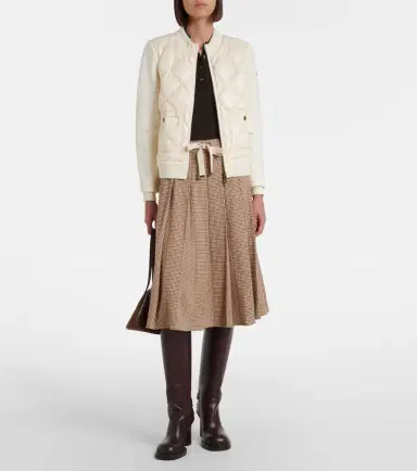 Moncler Down-paneled cotton cardigan | Thumbnail 4 Moncler Down-paneled cotton cardigan | Thumbnail 4