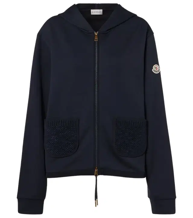 Cotton-blend zip-up hoodie