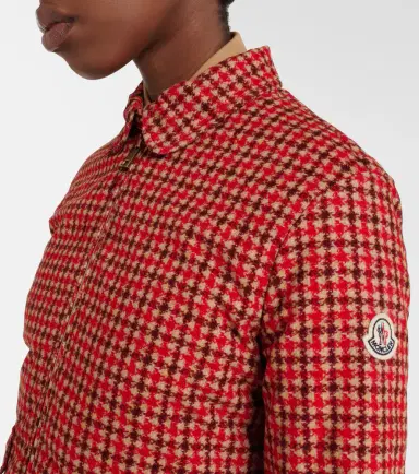 Moncler Lanset houndstooth cotton down jacket | Thumbnail 2