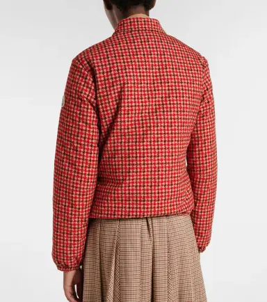 Moncler Lanset houndstooth cotton down jacket | Thumbnail 3