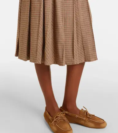 Moncler Checked pleated midi skirt | Thumbnail 2