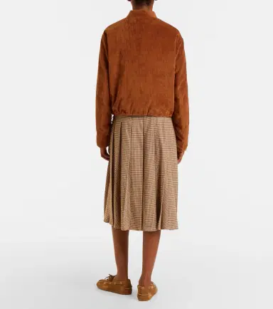 Moncler Checked pleated midi skirt | Thumbnail 6