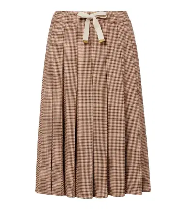 Moncler Checked pleated midi skirt | Thumbnail 1