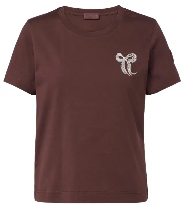 Embroidered cotton jersey T-shirt