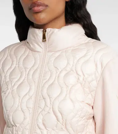 Moncler Down-paneled cotton cardigan | Thumbnail 2 Moncler Down-paneled cotton cardigan | Thumbnail 2