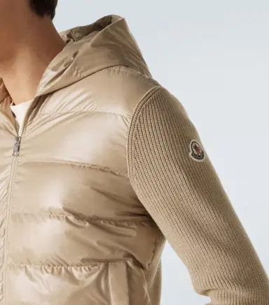 Moncler Tricot down-paneled virgin wool cardigan | Thumbnail 4