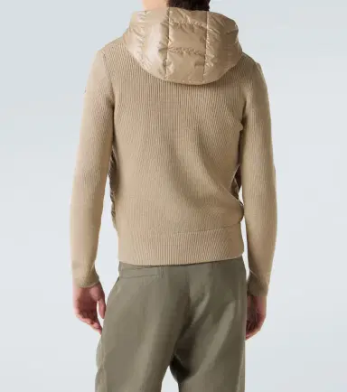 Moncler Tricot down-paneled virgin wool cardigan | Thumbnail 5