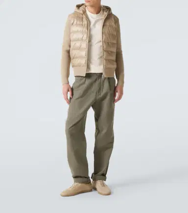 Moncler Tricot down-paneled virgin wool cardigan | Thumbnail 6