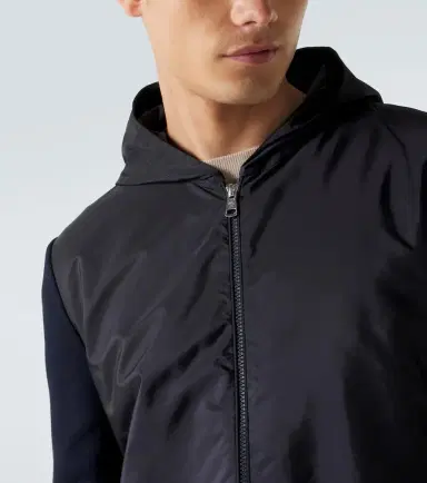 Moncler Tricot hooded cotton-blend jacket | Thumbnail 2