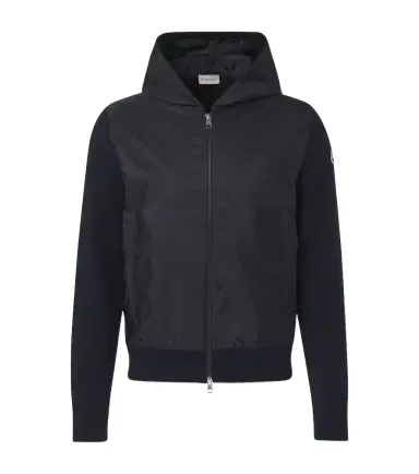 Moncler Tricot hooded cotton-blend jacket | Thumbnail 1