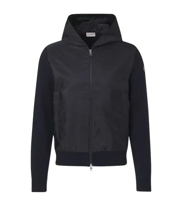 Moncler Tricot hooded cotton-blend jacket