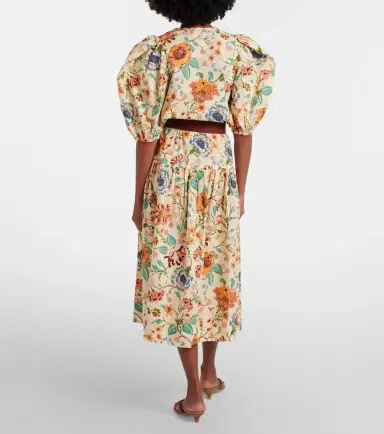 Ulla Johnson Theodora floral cotton midi skirt | Thumbnail 5