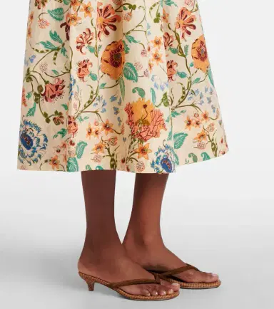 Ulla Johnson Theodora floral cotton midi skirt | Thumbnail 6