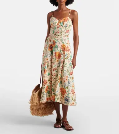 Ulla Johnson Fiora floral cotton midi dress | Thumbnail 6