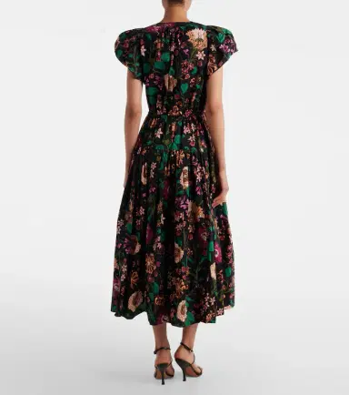 Ulla Johnson Marin floral cotton poplin midi dress | Thumbnail 3