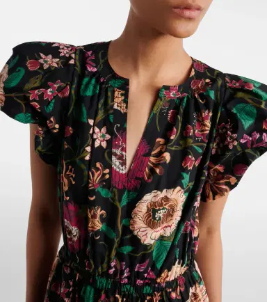 Ulla Johnson Marin floral cotton poplin midi dress | Thumbnail 5