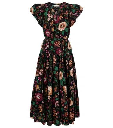 Ulla Johnson Marin floral cotton poplin midi dress | Thumbnail 1