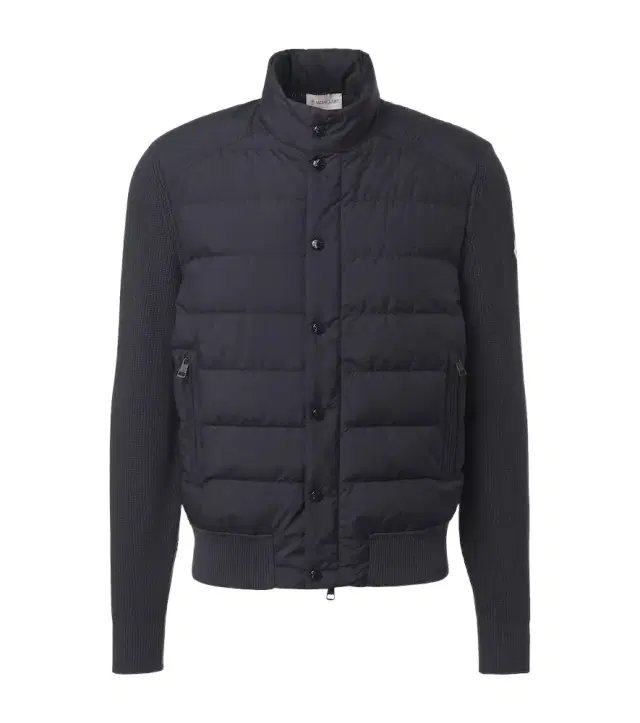 Moncler Down-paneled cotton-blend cardigan