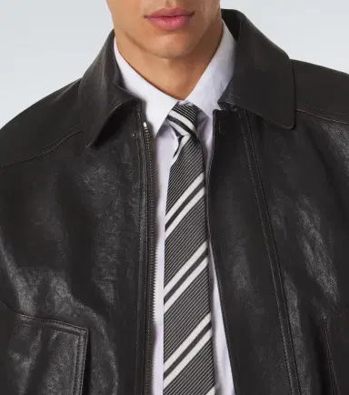 Saint Laurent Striped silk tie | Thumbnail 2