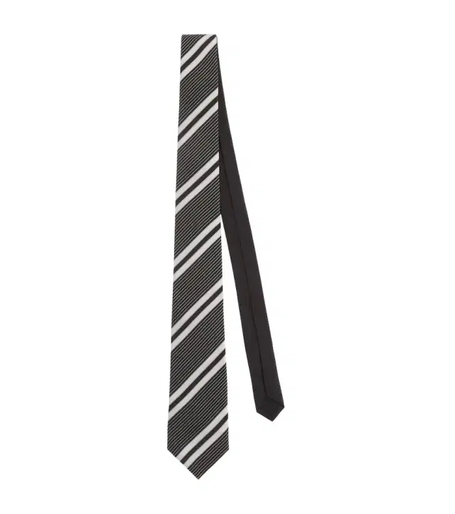 Saint Laurent Striped silk tie