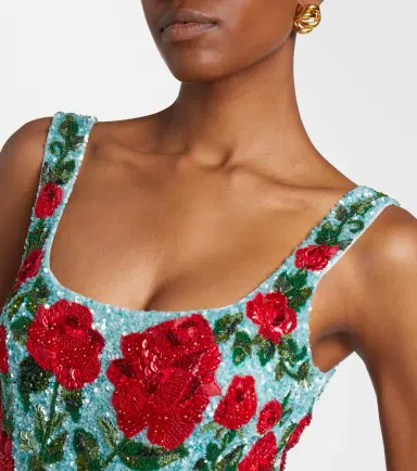 LA FUORI Là Fuori Crimson Rose sequined minidress | Thumbnail 2 LA FUORI Là Fuori Crimson Rose sequined minidress | Thumbnail 2