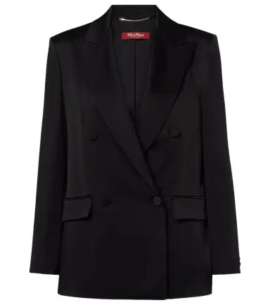 Max Mara Arca double-breasted satin blazer | Thumbnail 1 Max Mara Arca double-breasted satin blazer | Thumbnail 1